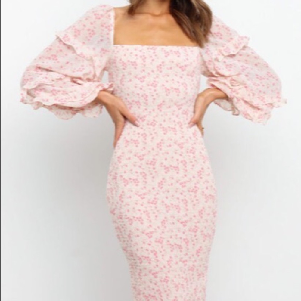 Petal and Pup Leia Dress (Pink and Cream)
